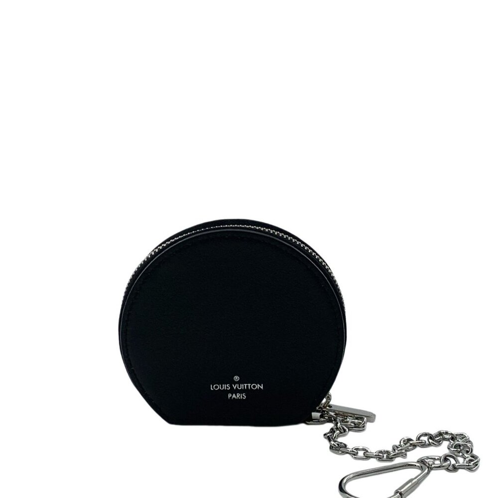 Louis Vuitton Black Starry Sky Logo Graffiti Print Key Chain Coin Purse 11*2*10c - Picture 4 of 9
